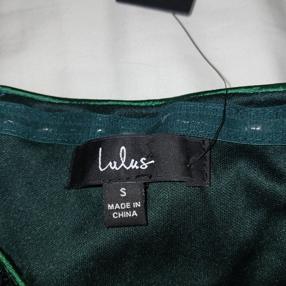 Lulu's Emerald Green Sequin Strapless Mini Dress - Picture 3 of 8